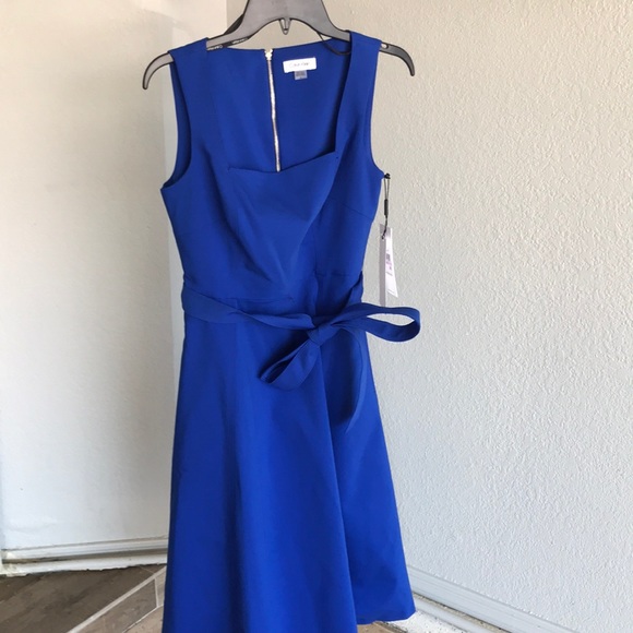 Calvin Klein Square Neck A Line Dress - Picture 4 of 8